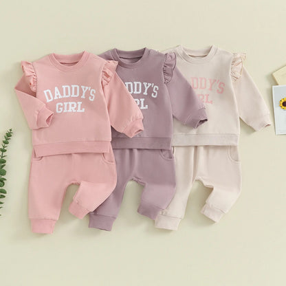 Daddy's Girl Ruffle Sweatshirt + Sweatpants